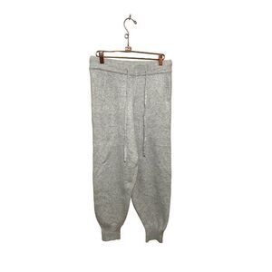 World‎ Market Sweater Jogger Pants Womens S/M Drawstring Tapered Wool Blend Gray